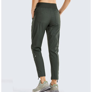 Factory-Made Breathable Solid Green <b>Women's</b> Casual <b>Trouser</b> Custom OEM Design Low MOQ Size for Winter - Product Image 2