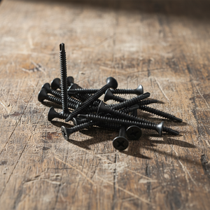 Vis à cloison sèche PDC modèle 9 classe 8.8 en acier au carbone/acier inoxydable métrique, filetage standard, pointe de perçage, tête en bugle/plate, noir/gris - Product Image 1