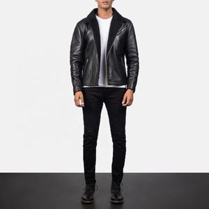 Chaqueta de Cuero para Motociclistas en Negro, Chaqueta de Cuero de Oveja Personalizada para Hombre, Chaqueta de Cuero Acolchada para Hombre - Product Image 6