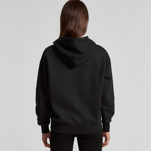 Custom Women Oversized <b>Zip</b> <b>Up</b> Hoodie Plain Black Fleece Jacket Casual Streetwear Hooded Sweatshirt - Product Image 2