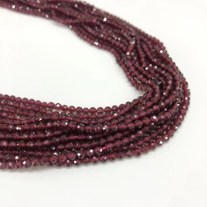 AAA <b>Red</b> Garnet <b>Beads</b> 3mm/4mm Round Faceted Micro Loose & Strand <b>Beads</b> Third Party Certified for Jewelry Making - Product Image 2