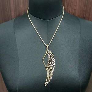 ห่วงโซ่ชุบทองสไตล์วินเทจทันสมัยรูปหัวใจจี้รูปทรงเรขาคณิตประดับมุกเพทายส่วนใหญ่ทำจากโลหะผสมทองแดง - Product Image 1