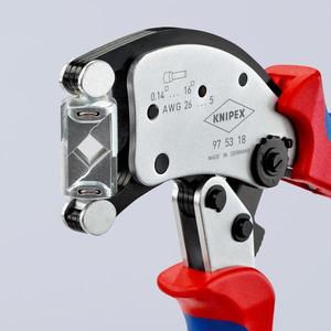 คีมย้ำสายไฟแบบปรับได้ Knipex Twistor16 พร้อมหัวดายหมุนได้ ชุบโครเมียม - Product Image 4