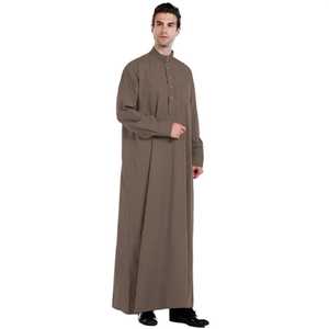 Robe Kaftan Arabe Musulmane pour Hommes Vêtements Musulmans Robes du Moyen-Orient en Stock Jubba Thobe Robe pour Adultes - Product Image 1