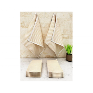 Handmade 100% Cotton Embroidered Beige <b>Kitchen</b> <b>Towels</b> Sustainable Quick Dry Perfect for Gifting and Family Use Machine Washable - Product Image 1
