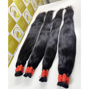 ผมต่อเวียดนามมัดผมสีดำแบบไม่ผ่านกระบวนการ60-80ซม. สีดำธรรมชาติ - Product Image 1