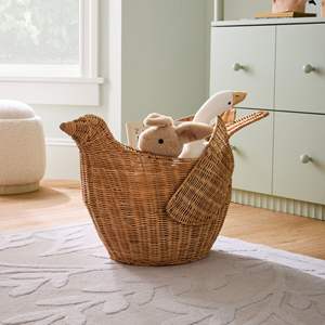 Handmade Bird Shaped <b>Wicker</b> <b>Basket</b> Decorative Rattan Storage <b>Basket</b> Unique Animal Design Organizer Hamper For Home Decoration - Product Image 4