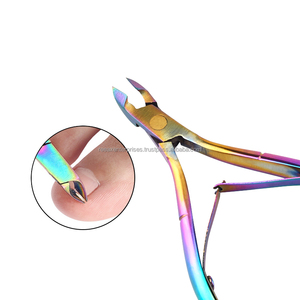 Coupe-cuticules en acier inoxydable arc-en-ciel pour ongles et orteils REEAX ENTERPRISES Modèle RE-101-14 avec option de logo personnalisé - Product Image 6