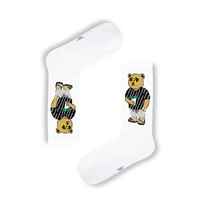 Chaussettes de tennis en tricot pour adultes unisexes, motif ours déchiré, colorées, TR