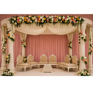Juego de Sillas para Mandap de Novios, Sillas Mandap Vedi de Tendencia, Fabricante de Sillas para Mandap de Boda India Personalizadas - Product Image 1