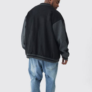 Logo personnalisé OEM Designer Blouson d'université vierge pour hommes Patch Streetwear 100% Laine Baseball Broderie Varsity Jacket - Product Image 3