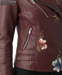 <b>Women's</b> Genuine <b>Leather</b> Winter <b>Jacket</b> High Quality Customizable Comfortable <b>Long</b> Sleeve - Product Image 5