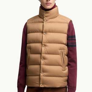 Chaleco Inflable de Invierno para Hombre, con Capucha, Cuello Alto, de Lona, Azul Marino - Product Image 4