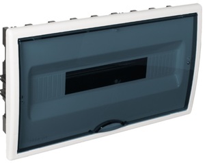 Recessed <b>box</b> for 18 elements, panel and <b>smoked</b> door, 386x225x72mm. (Solera 8685PF) - Product Image 1