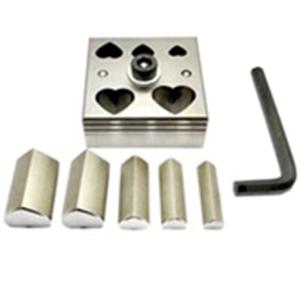 High Quality Set of 5 Heart Disc Cutters with Lever Handle use for jewelry making <b>tool</b> whole sale lowest price best product - Product Image 1
