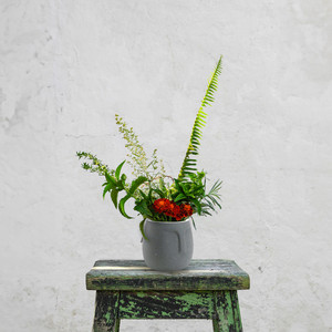 CFB9207GY - <b>Large</b> Grey Sand Glazed Moai Bowl - 6.5" - Product Image 5