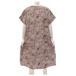 Camisón de verano para mujer, patrón Floral Simple, manga corta, hasta la rodilla, rayón, cintura elástica suave, térmico, transpirable, la mejor calidad - Product Image 4