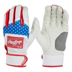 Gants de frappeur de baseball et de softball American Flag Super Grip Finger Fit for Adult Performance Mesh & Perforated Sheep Skin Palm - Product Image 4