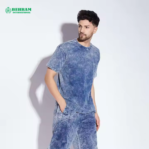 New Fashion 100% Cotton Eco-Friendly Breathable Bulk Casual Wear Loose Fit Regular Sleeve Heavy Stone Washed Men's <b>T</b>-<b>Shirt</b> - Product Image 6