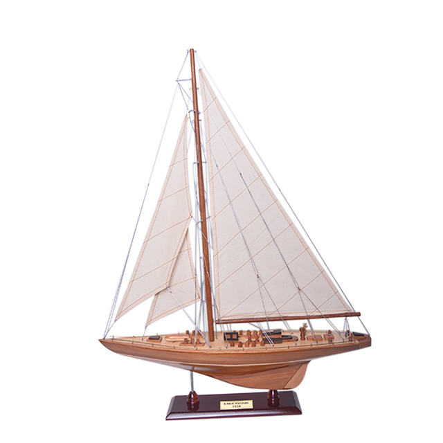 Endeavour 50cm Handcrafted Cedar Sailboat Model