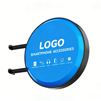 Panneau publicitaire LED lumineux portable à cadre en acier, personnalisable avec logo et couleur, à fixation latérale, pour affichage commercial, prix usine