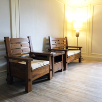 Ensemble de canapés de rangement élégants en teck vintage avec chaises et tables basses pour salon – Fournisseur direct usine OEM/ODM