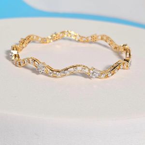 กำไลเพชรสำหรับปลูกในห้องปฏิบัติการอัญมณี3ct ทรงกลมกำไลทอง14K สีเหลืองทองสำหรับผู้หญิงเครื่องประดับจากผู้ผลิต - Product Image 4