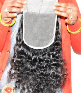 Traitement chimique aucun 100% pas cher bouclé indien fabrique des extensions de fermeture de cheveux humains de couleur noire pour femmes naturelles vierges - Product Image 5