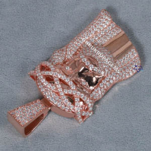 จี้ฮิปฮอปสีเงินสเตอริง925ล่าสุดมีดีไซน์ที่เป็นเอกลักษณ์ประดับด้วยเพชรเพชรโมอิสที่มีความชัดเจน VVS - Product Image 3