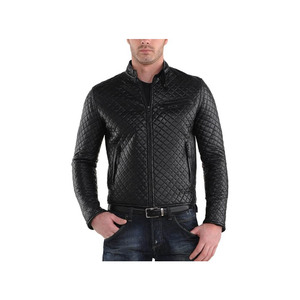 Nouvelle arrivée Veste matelassée d'hiver en cuir pour homme à prix abordable avec col roulé - Product Image 5