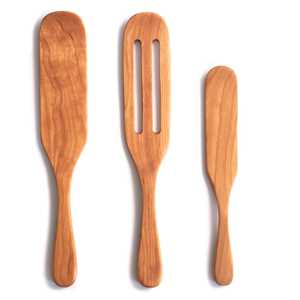 Essential culinary cook ware set wooden cooking tools wholesale compostable wood <b>spurtle</b> & spatula - Product Image 3