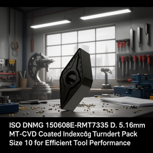 Inserto de Torneado Indexable con Recubrimiento MT-CVD ISO DNMG 150608E-RMT7335 D. 5.16mm, Paquete de 10 para un Rendimiento Eficiente de la Herramienta - Product Image 3