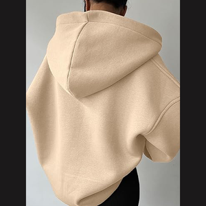 Sweat à capuche oversize à manches longues en molleton 100% coton unisexe, imprimé avec un logo personnalisé, pour femmes, streetwear d'automne - Product Image 6