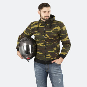 Sweat à capuche de moto de qualité supérieure vêtements de course automobile en aramide hommes équitation sweats à capuche zippés vêtements de sport de moto avec des protections supplémentaires - Product Image 1