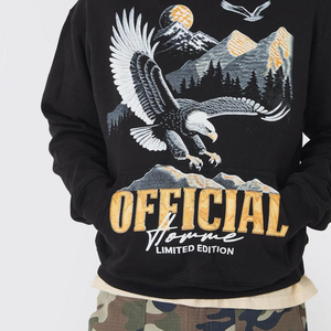 Sudaderas con capucha personalizadas de alta calidad con estampado digital para hombre, sudaderas 450 Gsm de algodón de peso pesado, sudaderas con capucha con hombros caídos - Product Image 2