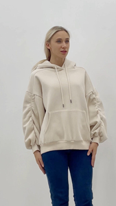 Retro <b>Women's</b> Acid Wash Hoodies Custom Logo Fleece Thick <b>Thermal</b> Crop <b>Tops</b> Double Crop <b>Tops</b> Vintage Oversized Hoodies <b>Women</b> - Product Image 3