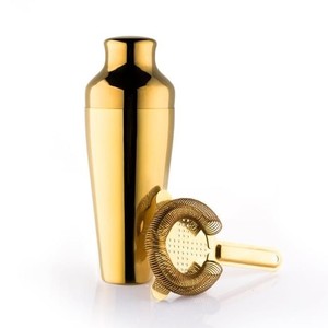 Antique Double Wall Copper and Steel Cocktail Shaker Metal Unique Design Handmade <b>Drink</b> Mixing Cocktail Shaker Set - Product Image 1