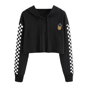 เสื้อฮู้ดผู้หญิงเสื้อครอปแบบมีฮู้ดเสื้อครอประบายอากาศ - Product Image 4