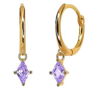 Wholesale Price Handmade 925 Sterling Silver <b>Dangle</b> <b>Earring</b> Natural Amethyst Stone 6To8mm Pear Shape - Product Image 2