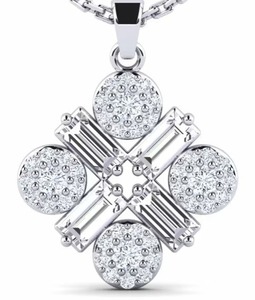 จี้เพชรโมอิส925สเตอริ่งสีเงินแบบบาแกตต์โมอิสซาไนท์จี้ฮิปฮอป - Product Image 2