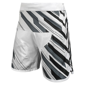 กางเกงชกมวย MMA แบบยืดได้สำหรับทุกเพศ สั่งทำได้ ผลิตจากผ้าสแปนเด็กซ์/โพลีเอสเตอร์ ระบายอากาศได้ดี แห้งเร็ว รับสั่งพิมพ์ลายด้านหน้า บริการ OEM - Product Image 5