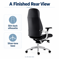 Chaise de bureau moderne noire à dossier haut avec siège rembourré et accoudoirs argentés pour sièges de direction et projets de bureau