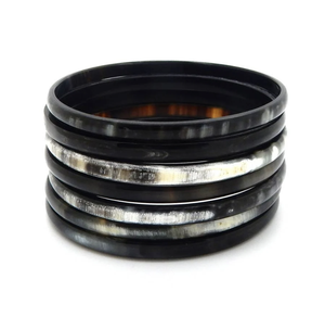 Brazalete de cuerno de buey Brazaletes de cuerno de vaca de búfalo hechos a mano Nuevo diseñador Joyería de moda - Product Image 6