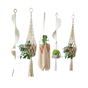 Trendy Design Eco-Friendly <b>Hanging</b> Macrame Metal <b>Planters</b> Customized Outdoor & <b>Indoor</b> Garden & Home Decoration Flower Pots - Product Image 1