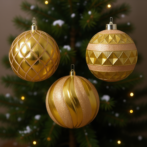 Kaemingk - Bola de Navidad de Plástico de 12 cm, Surtido de Color Dorado Claro, 1 Unidad, 024511, Adorno para Árboles de Navidad - Product Image 3