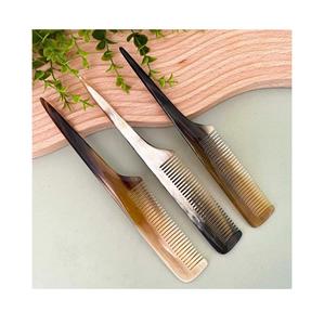 Peigne en corne de luxe outil fait main durable écologique finition polie fabriqué à partir de corne parfait pour le toilettage des cheveux et le soin de la barbe - Product Image 6