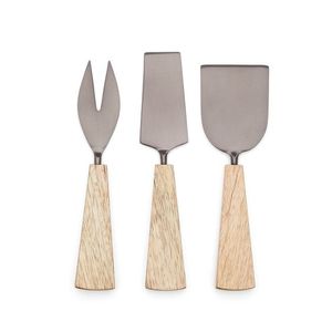 Ensemble de 4 fromages élégants en métal avec poignées en bois antique Ensemble de couverts dernier design à des prix abordables - Product Image 2