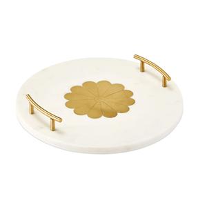 Modern Design Marble Serving Tray Home <b>Decor</b> Hot Selling <b>Decorative</b> Gold <b>Edge</b> Marble Serving Tray Best Price . - Product Image 5