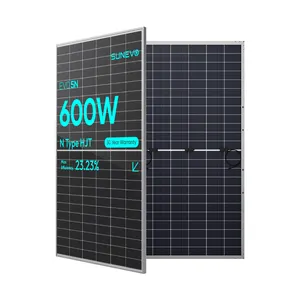 SunEvo Wholesale China Supplier Direct Sell HJT Solar Panels 585W 595W 600W Dual Glass PV Module For Sale