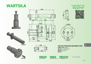 ชุดลูกสูบสำหรับปั๊มน้ำมันเชื้อเพลิงเครื่องยนต์ดีเซลทางทะเล WARTSILA R22HF R22 WV22 - Product Image 6